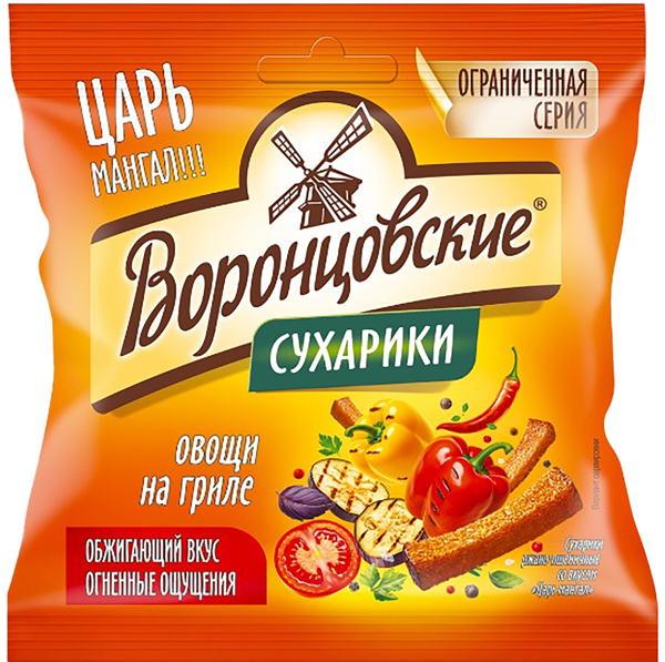 Изображение Сухарики ржано-пшеничные Воронцовские царь мангал ТД м/у, 80 г