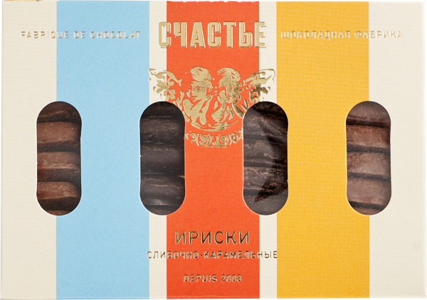 Изображение Ириски ассорти Счастье сливочно-карамельные Счастье КФ кор, 140 г