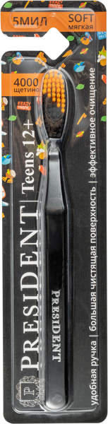 Изображение Зубная щетка детская 12+ Президент тинс мягкая Технопро ООО к/у, 1 шт