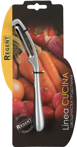 Изображение Овощечистка 16см Регент инокс кучина продольная Регент Рус , 1 шт