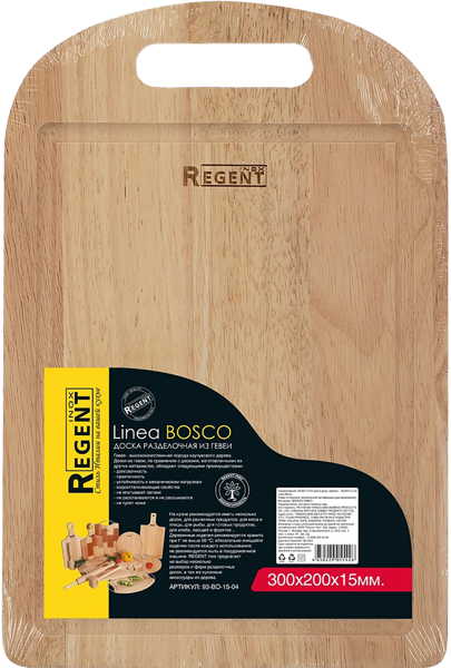 Изображение Доска 30*20см разделочная Регент инокс боско дерево Регент Рус м/у, 1 шт