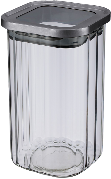 Изображение Банка 1,2л для сыпучих Регент инокс деско серая Регент Рус кор, 1 шт