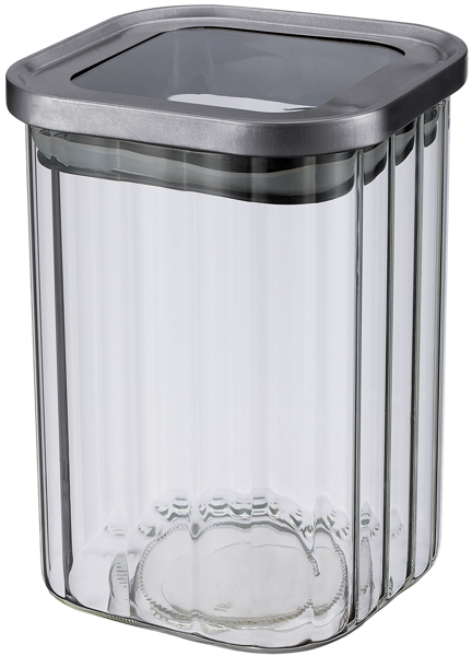 Изображение Банка 850мл для сыпучих Регент инокс деско серая Регент Рус кор, 1 шт