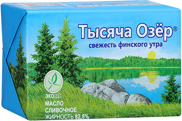 Изображение Масло 82,5% сливочное Тысяча озер Невские сыры м/у, 350 г