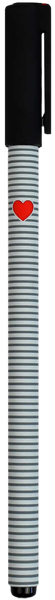 Изображение Ручка 0,5мм синяя шариковая Феникс+ сердечко на полосках Феникс+ , 1 шт