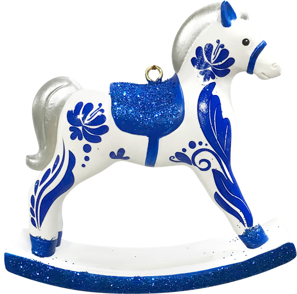 Изображение Елочное украшение 8см Мэджик Тайм лошадка-качалка Феникс-Презент , 1 шт