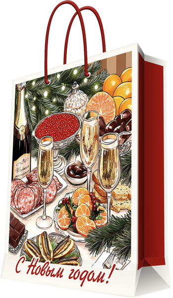 Изображение Пакет 40,6*48,9см бумажный Мэджик Пак новогодний стол Феникс-Презент , 1 шт