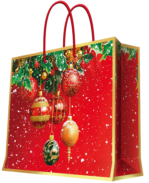 Изображение Пакет 33*26см бумажный Мэджик Пак елочные шары красный Феникс-Презент , 1 шт