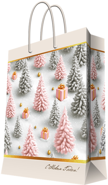 Изображение Пакет 26*32,4см бумажный Мэджик Пак снежный лес Феникс-Презент , 1 шт