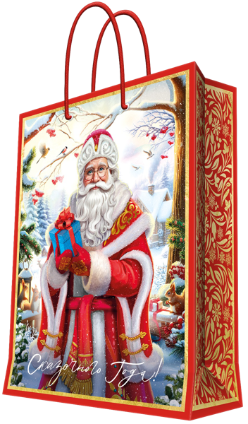 Изображение Пакет 17,8*22,9см бумажный Мэджик Пак дед мороз с подарком Феникс-Презент , 1 шт