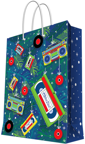 Изображение Пакет 26*32,4см бумажный Мэджик Пак магнитофоны синий Феникс-Презент , 1 шт