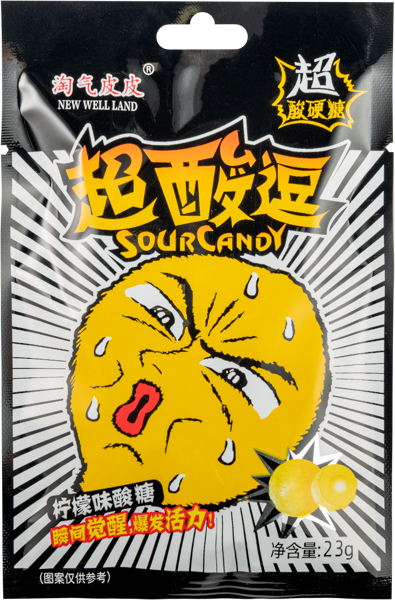 Изображение Леденцы кислые Саур Кэнди лимон Нью Уэлл Лэнд м/у, 23 г