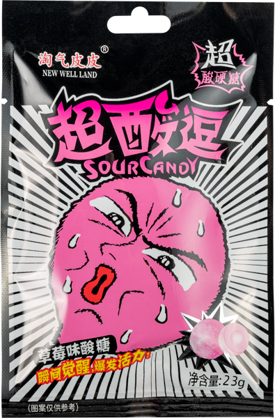 Изображение Леденцы кислые Саур Кэнди клубника Нью Уэлл Лэнд м/у, 23 г