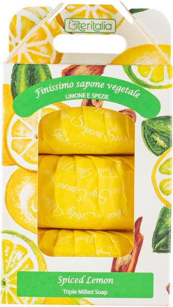 Изображение Мыло туалетное 3*100г Айтериталия лимон БиСиЭс к/у, 300 г
