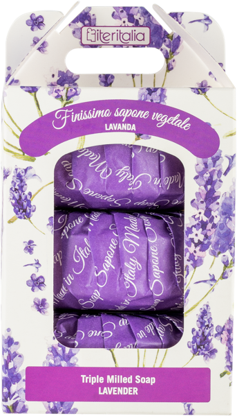 Изображение Мыло туалетное 3*100г Айтериталия лаванда БиСиЭс к/у, 300 г
