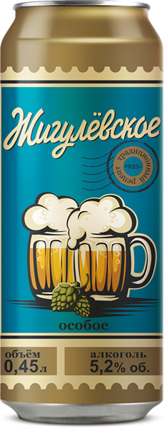 Изображение Пиво светлое Лагер 5,2% Криница Жигулевское особое Криница ж/б, 0,45 л