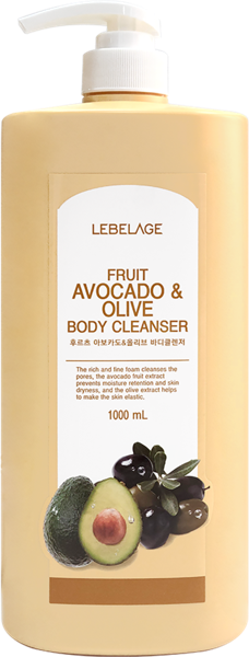 Изображение Гель для душа Лебелаж авокадо и олива Корея Си энд Би п/у, 1 л