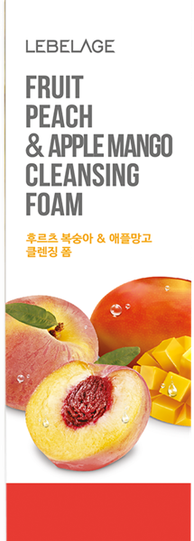 Изображение Пенка для лица очищающая Лебелаж персик манго Корея Си энд Би к/у, 100 мл