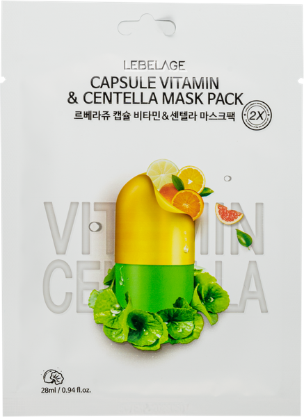 Изображение Маска для лица питательная Лебелаж витамины центелла Корея Си энд Би м/у, 1 шт