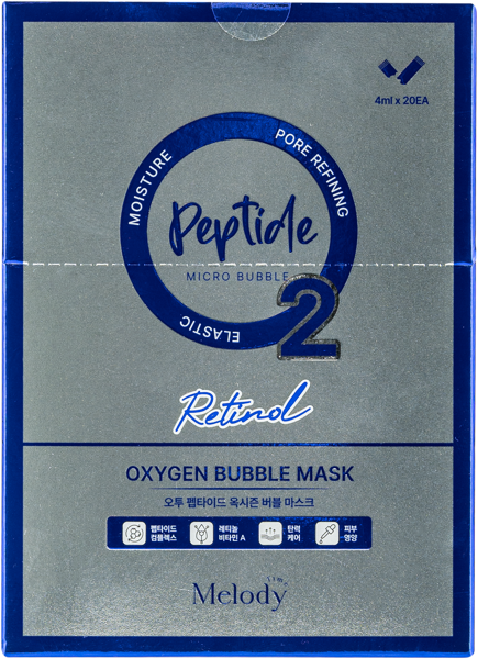 Изображение Маска для лица увлажняющая Тайм мелоди пузырьковая с пептидами Скинэпл к/у, 20 шт