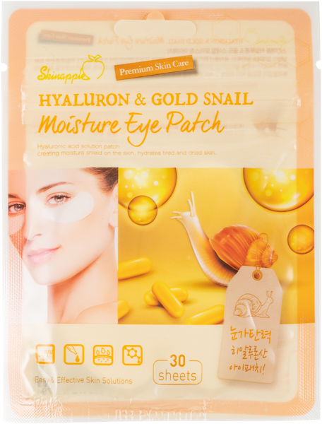 Изображение Патчи для глаз увлажняющие Скин эпл гиалурон экстракт улитки Скинэпл м/у, 30 шт