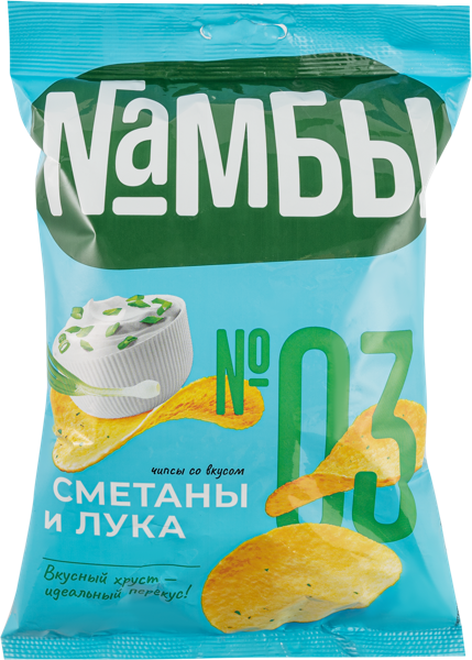 Изображение Чипсы картофельные Намбы сметана лук Русскарт м/у, 70 г