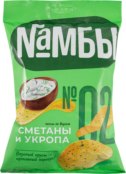 Изображение Чипсы картофельные Намбы сметана укроп Русскарт м/у, 70 г