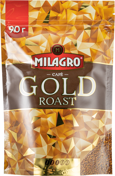 Изображение Кофе растворимый Милагро Голд Роаст Интеркафе м/у, 90 г