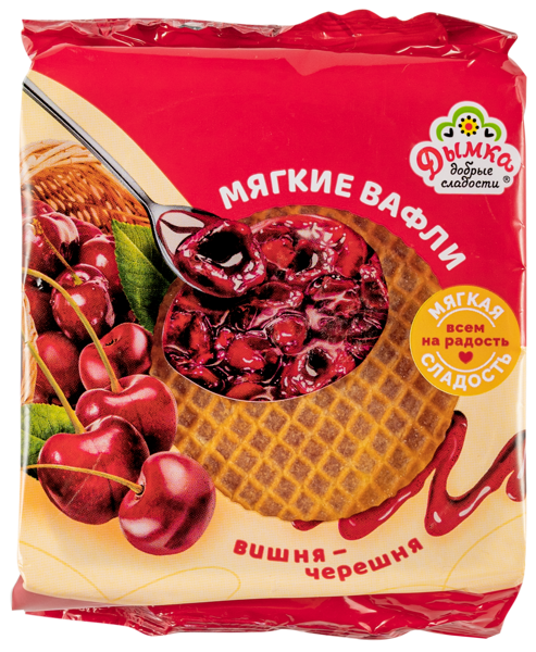 Изображение Вафли мягкие Дымка вишня черешня Дымка КФ м/у, 150 г