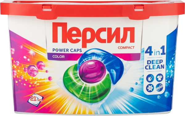Изображение Капсулы для стирки Персил Дуо Капс цветное белье Хенкель п/у, 21 шт