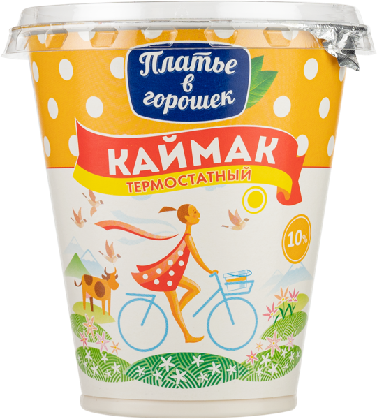 Изображение Каймак 10% Платье в горошек Новокубанский МК п/б, 300 мл