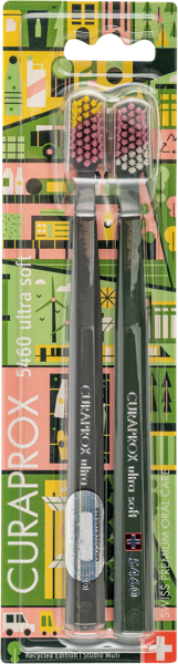 Изображение Зубная щетка ультрамягкая Курапрокс дуо рисайклд 5460 Кураден п/у, 2 шт