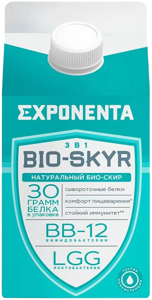 Изображение Продукт кисломолочный обогащен белком 30г Экспонента натуральный Молочные горки т/п, 500 мл