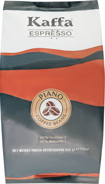 Изображение Кофе в зернах Каффа эспрессо пьяно 80% арабик Квадра Импекс м/у, 500 г