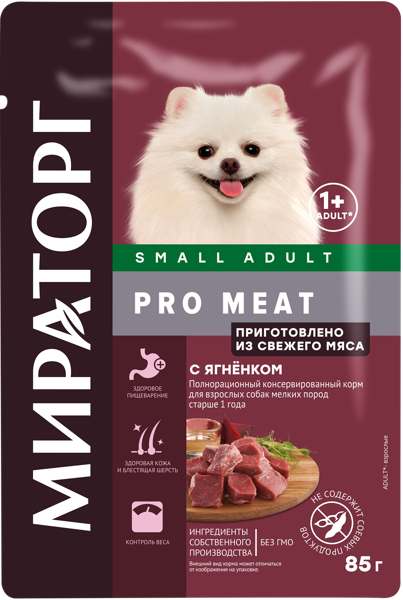Изображение Корм для собак мелких пород Мираторг Про Мит ягненок Мираторг м/у, 85 г