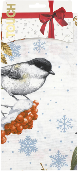 Изображение Полотенце 45*60см для кухни Тач Музыка зимы рогожка Аврора карт/уп, 1 шт