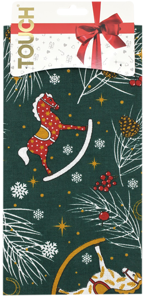 Изображение Полотенце 45*60см для кухни Тач Лошадки рогожка Аврора карт/уп, 1 шт