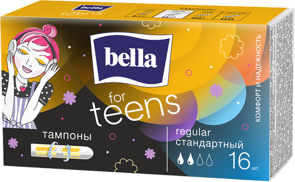 Изображение Тампоны регуляр Белла фор тинс без аппликатора АО ТЗМО С.А. к/у, 16 шт
