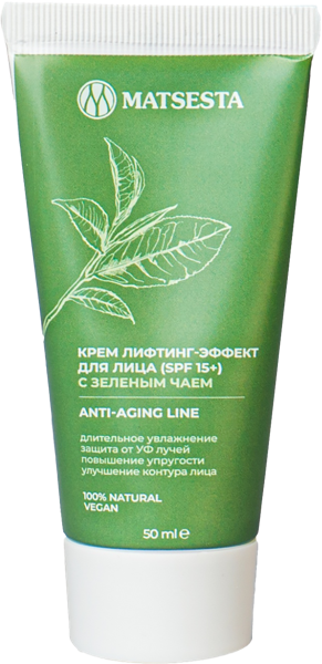 Изображение Крем для лица лифтинг Мацеста зеленый чай СПФ 15+ Мацеста п/у, 50 мл