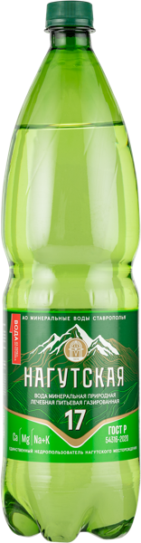 Изображение Мин вода газ рН 6,7 Нагутская-17 лечебно-столовая Рокадовские Мин Воды п/б, 1,5 л
