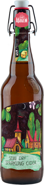 Изображение Сидр яблочный п/сух 5,5% Афанасий Афанасий с/б, 0,75 л