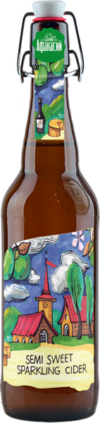 Изображение Сидр яблочный п/сл 5,5% Афанасий Афанасий с/б, 0,75 л