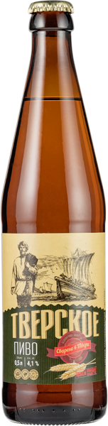 Изображение Пиво светлое Лагер 4,1% Афанасий Тверское Афанасий с/б, 0,5 л