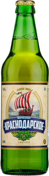 Изображение Пиво светлое Лагер 4,0% Динское Краснодарское фирменное Динской ПЗ с/б, 0,5 л