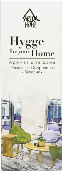Изображение Аромадиффузор интерьерный Хюгге хоум ежевика смородина базилик Арида Хоум к/у, 50 мл