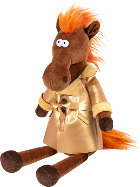 Изображение Мягкая игрушка 28см Макси тойз конь эрик в пальто Джангсу Сохо , 1 шт