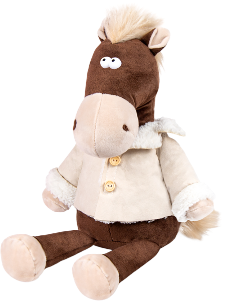 Изображение Мягкая игрушка 22см Макси тойз конь василий в дубленке Джангсу Сохо , 1 шт