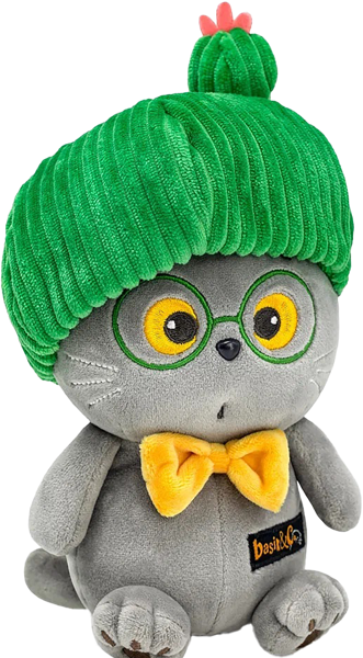 Изображение Мягкая игрушка 16см эмоции Будибаса басик кот ботаник МПП ООО к/у, 1 шт