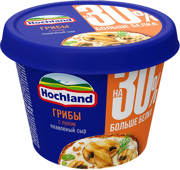 Изображение Сыр 40% плавленный Хохланд грибы лук Хохланд Руссланд п/б, 230 г
