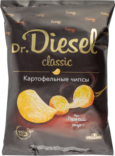 Изображение Чипсы картофельные Др.Дизел горячий сыр Русскарт м/у, 120 г
